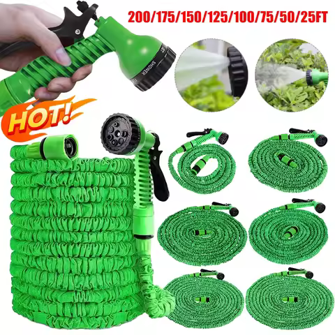 25FT-75FT Garden Hose Expandable Garden Water Hose with Spray Gun Water Pipe Watering Irrigation Gar