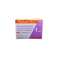 [31g- 1 BOX] [INSULIN SYRINGE] TERUMO U-100 1ML Insulin Syringe With Needle 31G x 1/4" (0.25x8mm) 10