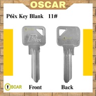 P6ix 11# Uncut Special Key Blank for door lock kunci papan