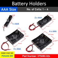 1 x AAA 2 x AAA 3 x AAA 4 x AAA Battery Holder, Pemegang Bateri Projek Sekolah