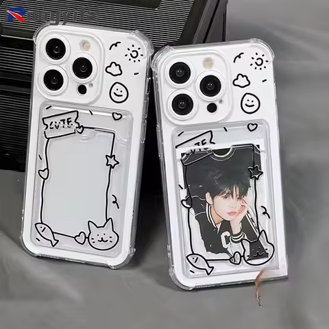 Smiling Cat Card Holder Phone Case For Tecno Spark 30C 20 20C 10 10C 9 8C Go 2 1 POP 10 9 8 7 iTEL A