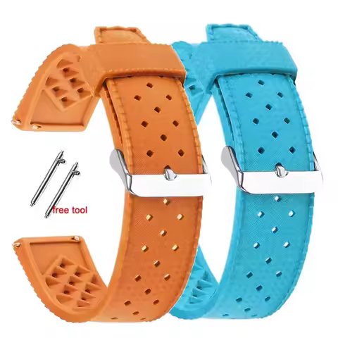 Premium-Grade Tropic FKM Rubber Watch Strap 20mm 22mm for Seiko SRP777J1 Watch Bands Diving Waterpro