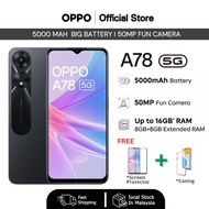 ✨(NEW) OPPO A78 5G (8GB RAM Up to 16GB RAM + 256GB ROM) 67W SUPERVOOC™ l 5000mAh Long-Lasting Batter