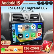 Android 15 Carplay Auto Car Radio Multimedia Player For Geely Emgrand EC7 1 2009 - 2016 2din Autorad