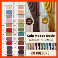 Kain Meter Plain Langsir Mat Satin Bidang 60" Tebal Murah DIY Curtain Semi Blackout / Alas Meja / Kusyen Cover Cantik
