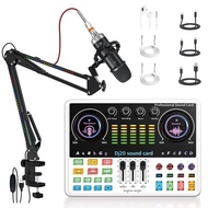 DJ20 Sound Card Internet Live EquipmentMicrophone Karaoke Cell Phone Computer Universal