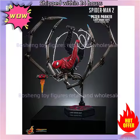 Original Hot Toys Exclusive HT VGM71 Spider Man Spiderman 2 Peter Parker Last Stand Suit 1/6th In St