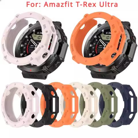 Silicone Case For Amazfit T-Rex Ultra Samrt Watch Strap Silicone Protective Cover Amazfit T-Rex Ultr