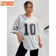 Women's Silver Grey Mesh Print T-Shirt | Customize Your Order with Numbers & Names