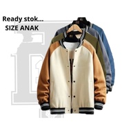 Unisex Children's Varsity Baseball Jacket (1th-18th) PLAIN (CUSTOMIZED INITIALS) Unisex Fleece Butto