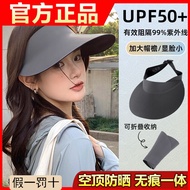 Seamless Integrated Sun Protection Hat Women's Summer UV Protection Air Top Hat Big Brim Foldable Air Top Sunhat