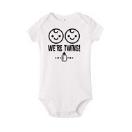 2025 New  IN Stock 1pc We Are Twins New Infant Baby Boy Girl Twins Rompers  Playsuit Newborn Baby Ro