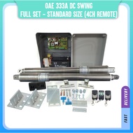 Autogate OAE 333A DC Swing Folding Arm Motor Full Package Kit cw: 4CH Remote