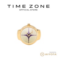 Komono Noor Gold Amethyst | Stainless Steel | Ring Strap | Quartz Movement | Ring Watch | Time Zone