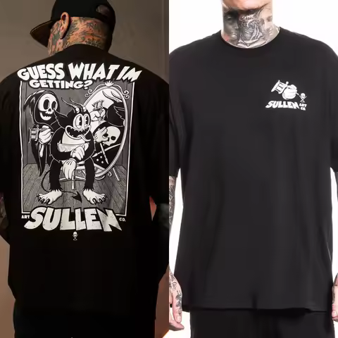 Guess What Sullen Tattoo Art T-Shirt 100% Cotton Graphic Tee Men Women Summer Streetwear