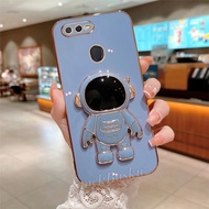 Soft Case OPPO A5S F9 A7 A12 Silicon Astronot Plating Mewah Premium Handphone