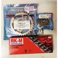 MODENAS KRISS MR2 /KRISS MR3 /E-BONUS 110 /BONUS110 SR/RKM SPROCKET SET RANTAI 428M.