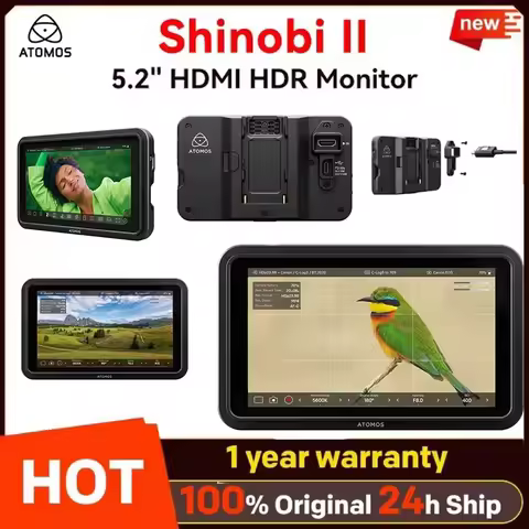 Atomos Shinobi II 5.2 HDMI HDR Monitor 1500nit HDMI 4K HDMI Cable Compatible and HD video input Atom