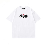 (In Stock Locally) SvG T-shirt Korean Style T Shirt Man Pure Cotton Cool and Comfortable Creation Gr