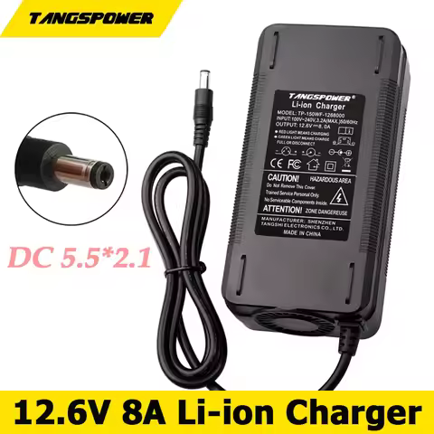 12.6V 8A 18650 Lithium Battery Charger for 3S 10.8V 11.1V 12V Li-ion Battery Fast Charging Charger W