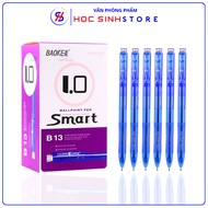 Bút Bi Bấm BAOKE Smart B13 Ngòi 1.0mm (Mực Xanh) Mực Đậm Nhanh Khô