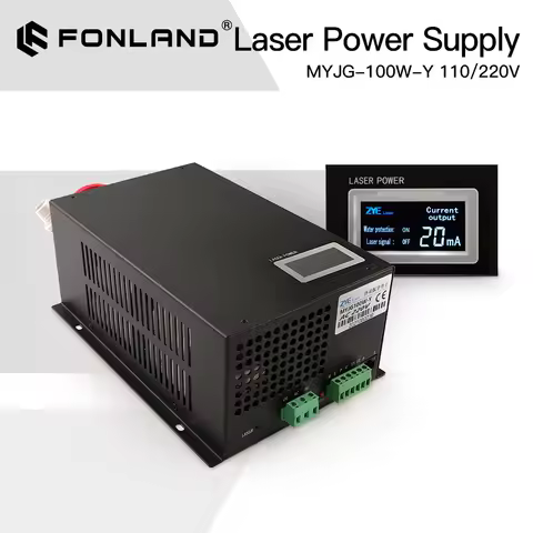 FONLAND MYJG 100W CO2 Laser Power Supply Replacement for Reci EFR Yongli CDWJ CO2 Laser Engraving Cu