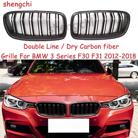 F30 F31 Dry Carbon Fiber Front Bumper Grille For BMW 3 Series F30 F31 316i 318i 320i 328i 330i 335i 