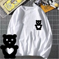   BEAR LOGO BERUANG COTTON LONG SLEEVE T SHIRT WOMEN MEN KOREAN BAJU MUSLIMAH