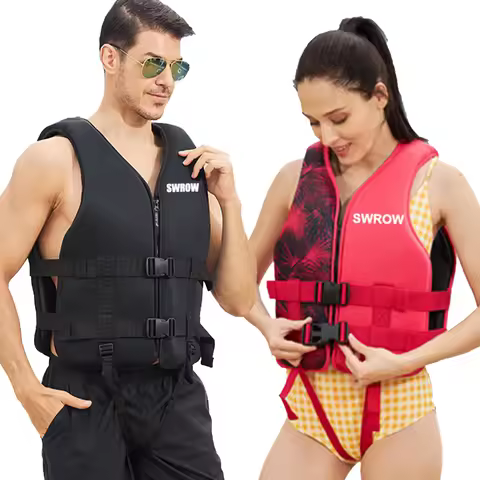 Portable fashion adult children's life jacket neoprene swimming life jacket water sports fishing kay