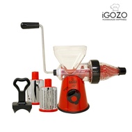 iGOZO 4 in 1 Food Processor (Manual Juicer, Ice-Cream Maker, Mincer / Meat Grinder, Drum Grater)