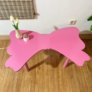 Shankhara Coquette Ribbon Shaped Study Table 80x50cm Cute Aesthetic Table