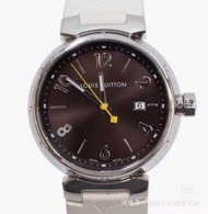 Louis Vuitton Unisex Tambour Q1111 Quartz White Rubber Strap Wrist Watch 39mm。路易威登 Tambour Q1111橡膠錶帶