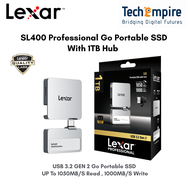 Lexar Professional SL400 Go Portable SSD with 1TB Hub UP To 1050MB/S Read  1000MB/S Write