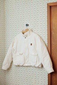 KEVIN CORDUROY WHITE COAT เสื้อโค้ทผ้าลูกฟูก