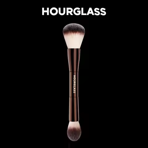 Dual-Ended Makeup Brush Pro | 2-in-1 Foundation & Blush Master | Ultra-Soft Vegan Bristles | Ergonom