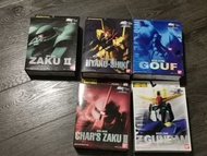 全新5盒 Bandai Mobile Suit in Action ZAKU II, HYAKU-SHIKI, GOUF, CHAR'S ZAKU II, Z GUNDAM