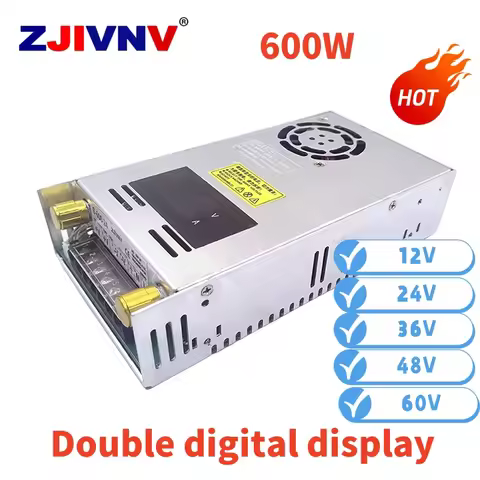 600W adjustable voltage and current 0-12V 24V 36V 48V 50V 60V 80V Switching Power Supply Digital dis