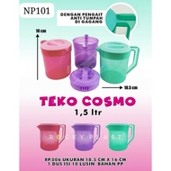 1.5 LITER ROCKY PLASTIC COSMO / ESKAN 1.5L 1500mL WATER JUG WATER CONTAINER