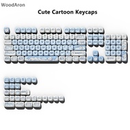 [WoodAron] 140 Keys Cute Cat Rabbit Puppy Bear Theme Keycaps MOA Profile PBT Key Caps Kit For 61/87/