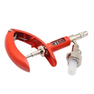 Orange Automatic Veterinary Syringe Stainless Steel 2ML/5ML Capacity Dosing Auto Injector Syringe Pi