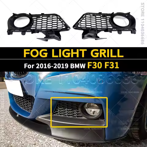 For 2016-2019 BMW 320i 328i 328d 328dx 330i 330e 340i F30 F31 Front Bumper Fog Light Grill Grille 51