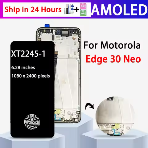 Edge30 Neo XT2245-1 Display Screen With Frame For Motorola Edge 30 Neo LCD Display Touch Panel Scree