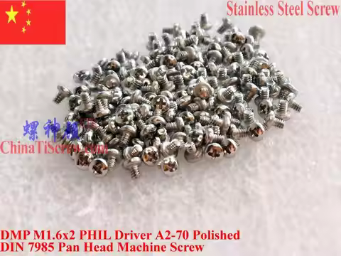 DIN 7985 Stainless Steel M1.6 screws M1.6x2 M1.6x3 M1.6x4 M1.6x5 M1.6x6 M1.6x8 M1.6x9 M1.6x10 Pan He