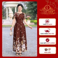 [New Collection 2026] Middle-aged maxi dress made of light, cool, sweat-absorbent silk for mom to go