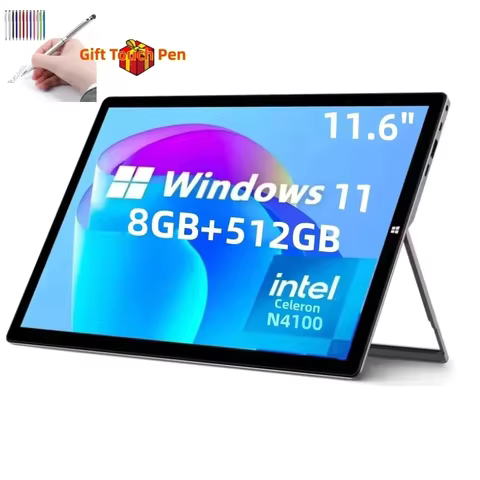8GB RAM 512GB SSD ROM 11.6 Inch Windows 11 Tablet PC Intel Celeron Processor N4100 CPU 1920 x 1080 P