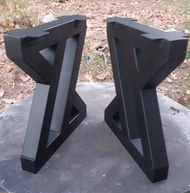 MPT2Wood-Steel ขาโต๊ะเหล็ก ขาโต๊ะกลาง ขาโต๊ะกาแฟ 1คู่(2ขา) สูง40ซม. สีดำด้าน กันสนิม MPT-74 ขาเหล็กท