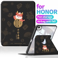 A758 Bier Xiaolong Suitable for HONOR Pad X9a 11.5 "Protective Case 丨 Leather+TUP Soft Edge+Transpar