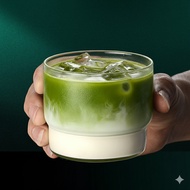 Layered Glass Mug Latte Coffee Mug Tea Mug Cocktail Mug Dirty Latte Mug Matcha Mug