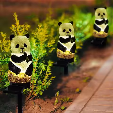 Solar Lamp Panda Owl Animal Solar Garden Lights Waterproof Solar Led Light Outdoor Garden Decoration