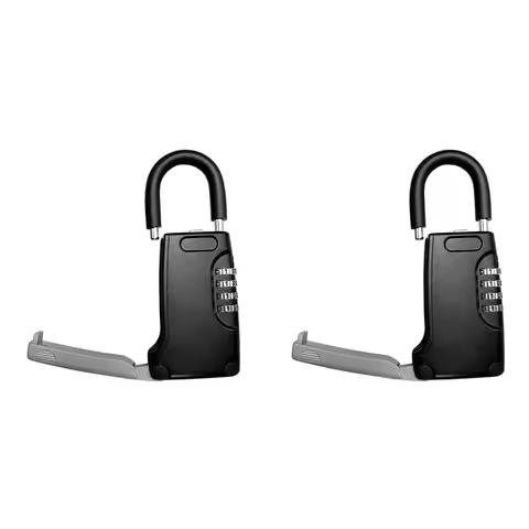 【CYBER MONDAY】2X Portable Key Storage, Metal Key Safe Box With , Resettable Realtor's Lockbox Combin